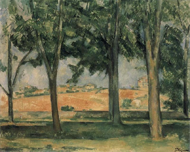 Paul Cezanne Chestnut Trees at Jas de Bouffan oil painting image